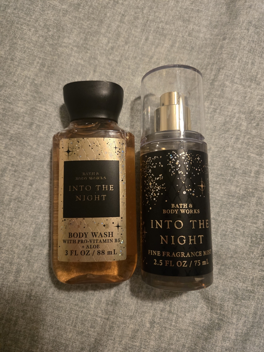 BATH & BODY WORKS INTO THE NIGHT SHOWER GEL & BODY SPLASH TRAVEL SET